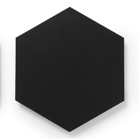 Lucida Surfaces LUCIDA SURFACES, MosaiCore Pure Black Hexagon 8.8 in. x10.375 in. 3mm 28MIL Glue Down Luxury Vinyl Tiles , 25PK SC-4113